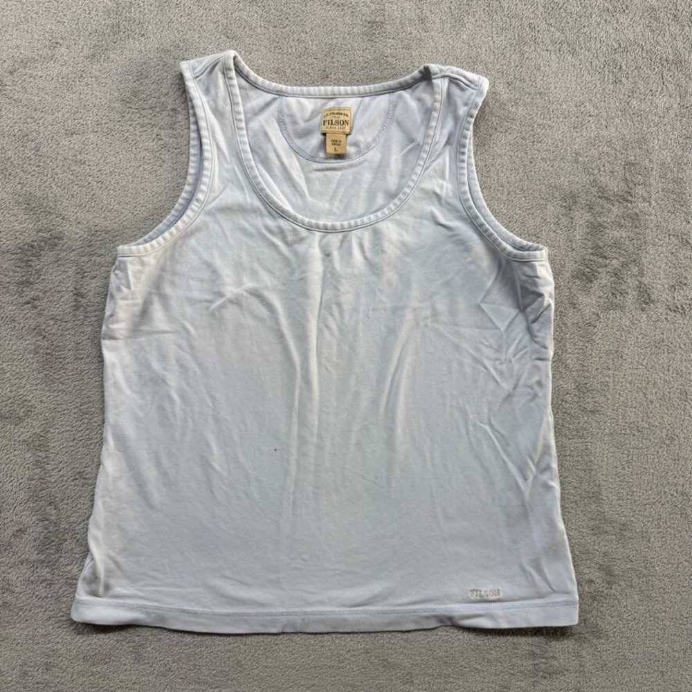 Filson CC‎ Tank Top Womens Light Blue Large Sleeveless